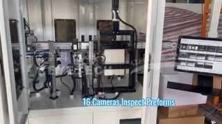 16 caméras effectuent l'inspection visuelle des préformes