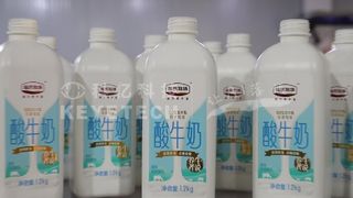 Inspection visuelle des bouteilles de produits laitiers