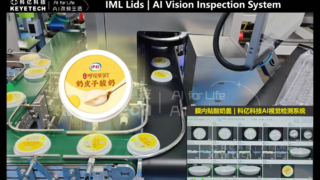 Machine d'inspection de vision AI des couvercles IML